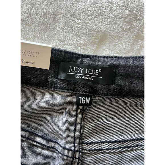 NWT Judy Blue Boyfriend Fit Cuffed Jeans Sz 16W Women’s JB88130 Black Pants NEW - Picture 10 of 16